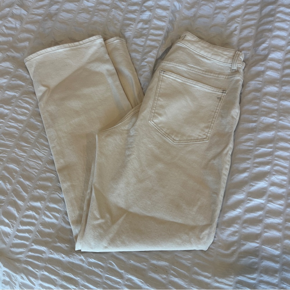 Madewell Women's Straight Leg Cream Jeans